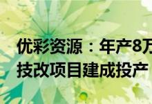 优彩资源：年产8万吨功能性复合型特种纤维技改项目建成投产