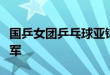 国乒女团乒乓球亚锦赛决赛不敌日本，获得亚军