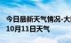 今日最新天气情况-大同天气预报大同2024年10月11日天气