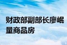 财政部副部长廖岷：将用好专项债券来收购存量商品房