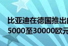 比亚迪在德国推出的首款电动车价格可能在25000至30000欧元之间