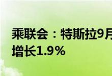 乘联会：特斯拉9月批发销量88321辆，环比增长1.9%